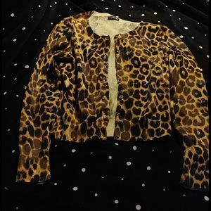 Express Leopard Cardigan